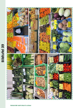 Obst und Gemüse auf dem Markt und im Supermarkt