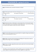 Fragebogen für die Eltern
