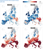 Hitzestressrisiko in Europa