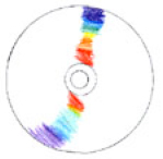 Zeichnung: Regenbogenfarben auf einer CD