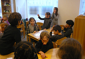 Schüler beim Debattieren