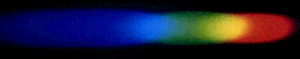 Foto des Spektrums von
 Sonnenlicht